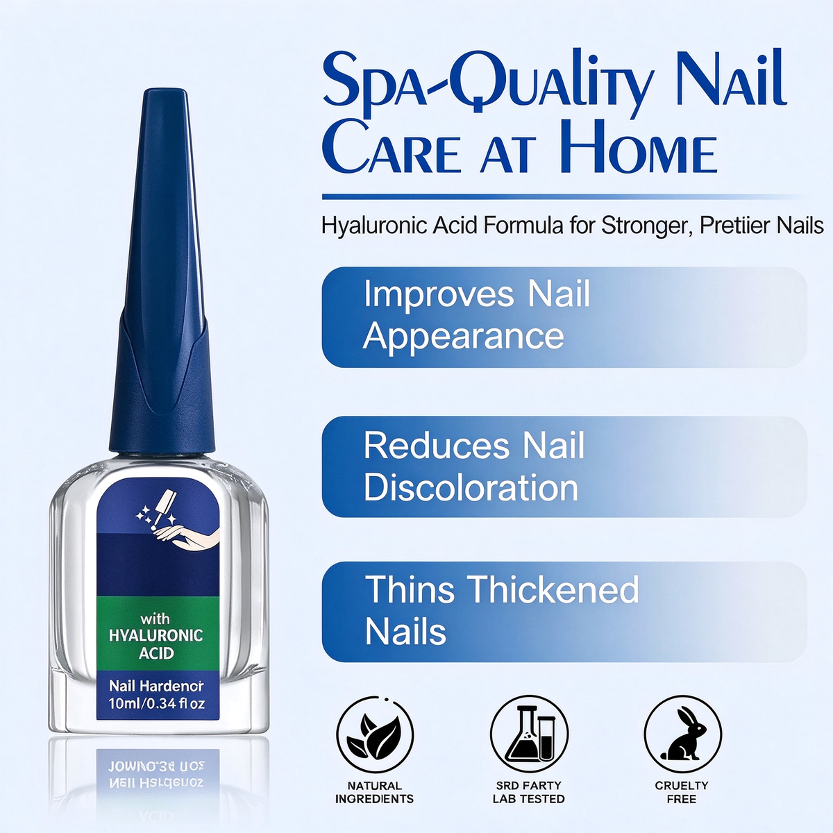 12ml Steel Nail Strengthener - Nail Aid Manicure for Soft, Brittle Nails