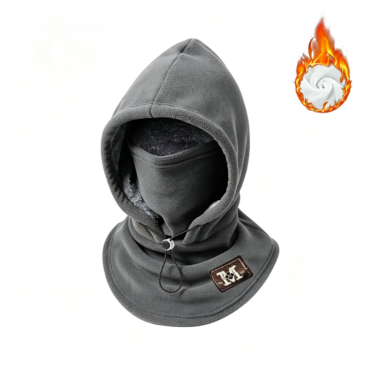 Cold Weather Fleece Balaclava Hat - Thick Fleece, Windproof Full Face Cover