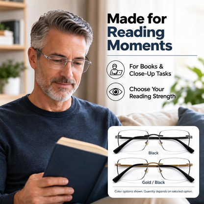 Universal Photochromic Reading Glasses Set - Includes Storage Case