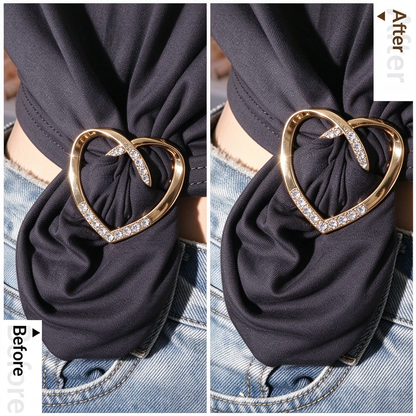 4 Pcs Women's Fashion Metal Shirt Clips, Secure Grip for Loose Clothing