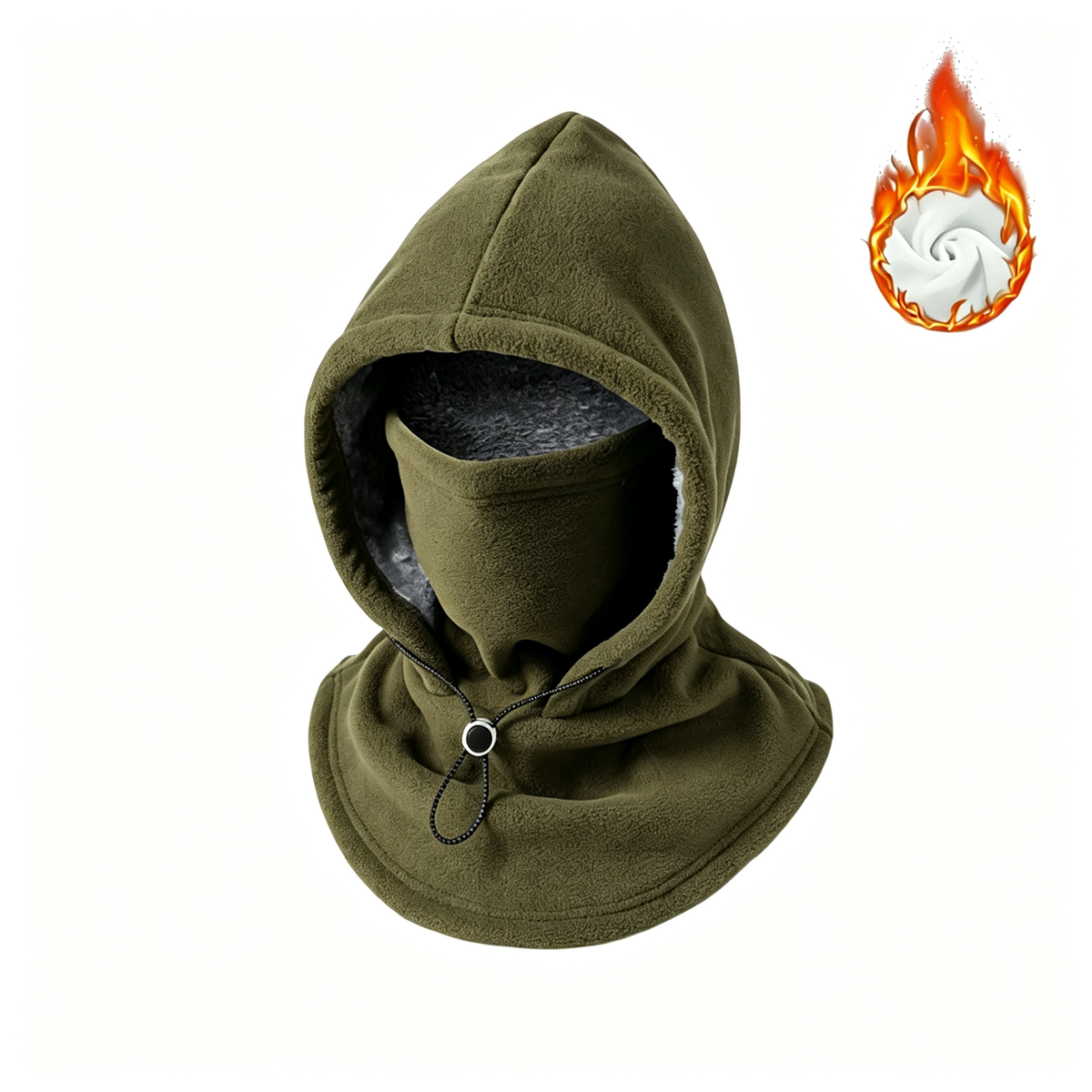 Cold Weather Fleece Balaclava Hat - Thick Fleece, Windproof Full Face Cover