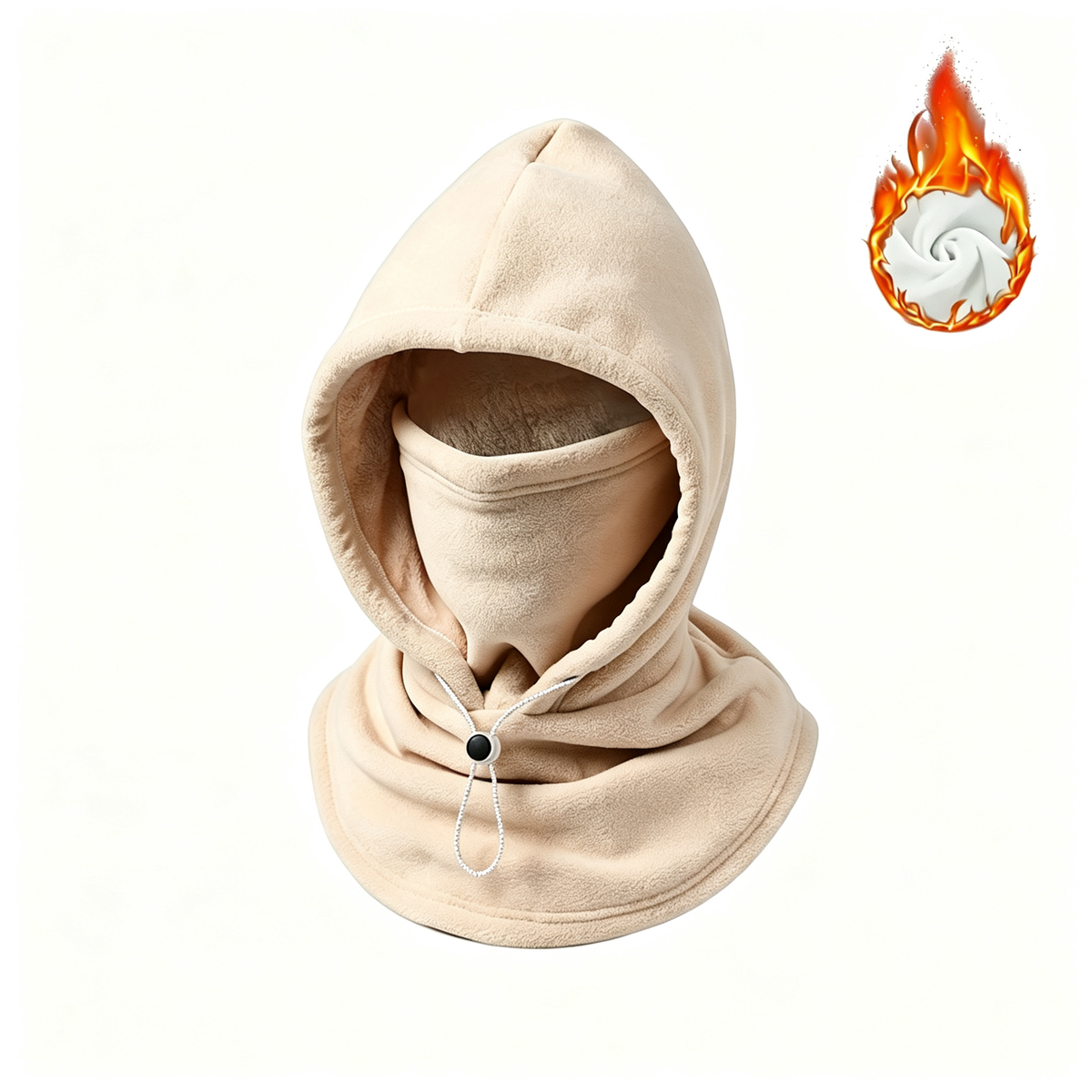 Cold Weather Fleece Balaclava Hat - Thick Fleece, Windproof Full Face Cover