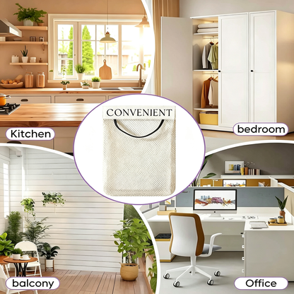 10-Pack Hanging Mesh Bags-Adhesive Storage Bags