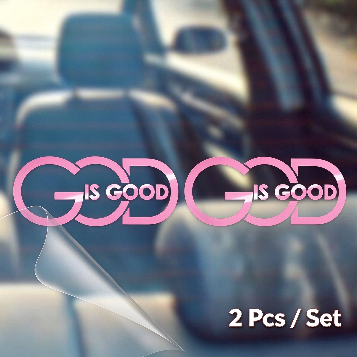 2Pack GOD is Good Vinyl Decal - Bold Lettering Car Decal Sticker
