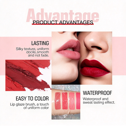 3 Pcs Double Ended Lip Gloss Lipsticks Set Makeup- Matte Long Lasting Waterproof
