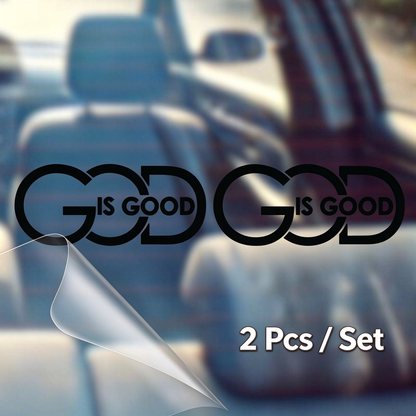 2Pack GOD is Good Vinyl Decal - Bold Lettering Car Decal Sticker