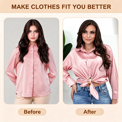 4 Pcs Women's Fashion Metal Shirt Clips, Secure Grip for Loose Clothing