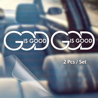 2Pack GOD is Good Vinyl Decal - Bold Lettering Car Decal Sticker