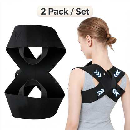 2 Pack Posture Support Strap– Elastic Back Support, Straight Back Support