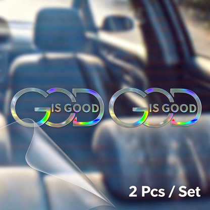 2Pack GOD is Good Vinyl Decal - Bold Lettering Car Decal Sticker