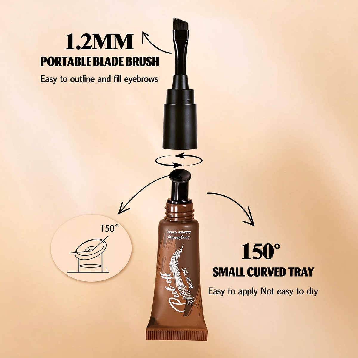 Eyebrow Gel Peel Off, Temporary Eyebrow Gel, Waterproof Brow Gel
