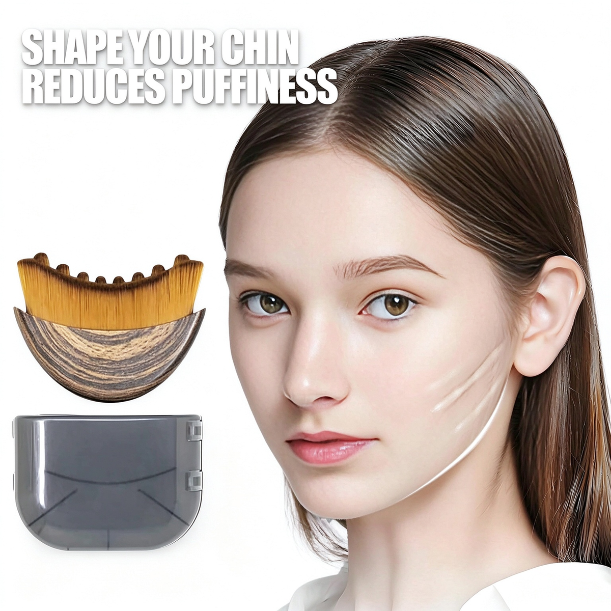 2Pack Lymphatic Contour Face Brush - Double Chin Reducer & Lymphatic Drainage