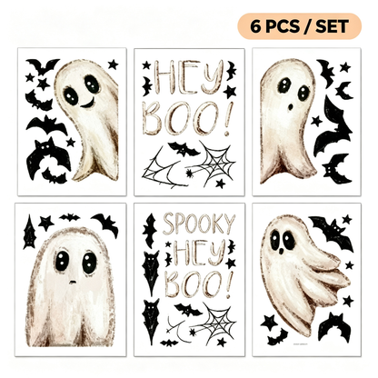 Halloween Electrostatic Decorative Stickers-6 Pcs