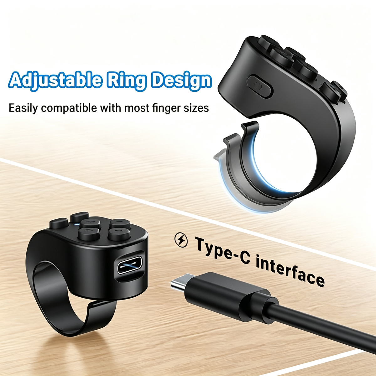 Wireless Remote Control Page Turner - Mobile Phone Video Scroller