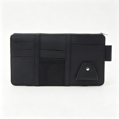 Car Sun Visor Organizer, Auto Car Interior Leather Accessories Storage Pocket