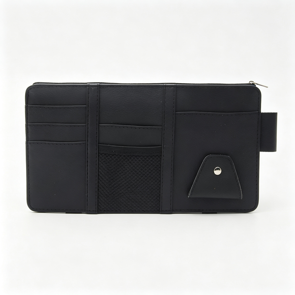 Car Sun Visor Organizer, Auto Car Interior Leather Accessories Storage Pocket