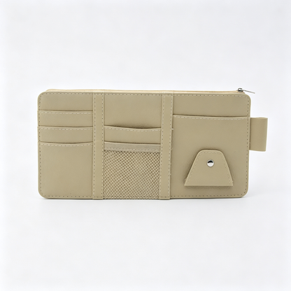 Car Sun Visor Organizer, Auto Car Interior Leather Accessories Storage Pocket