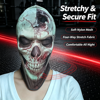 Halloween Full-Head Breathable Transparent Face Mask