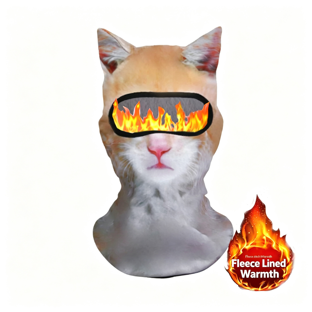 3D Printed Warm Fleece Lining Breathable Polyester Ski Mask