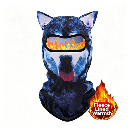 3D Printed Warm Fleece Lining Breathable Polyester Ski Mask