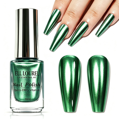 Silver Mirror Nail Polish, Quick Dry Metallic Nail Polish High Shine