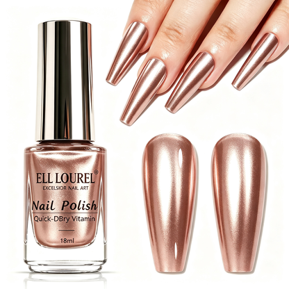 Silver Mirror Nail Polish, Quick Dry Metallic Nail Polish High Shine