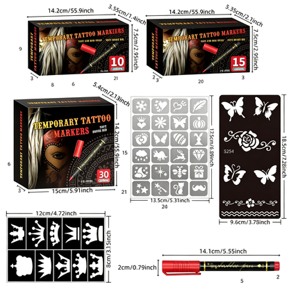 Cosmetic Grade Temporary Tattoo Markers For Skin