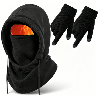 Unisex Adult Solid Color Winter Warm Sports Gear Set