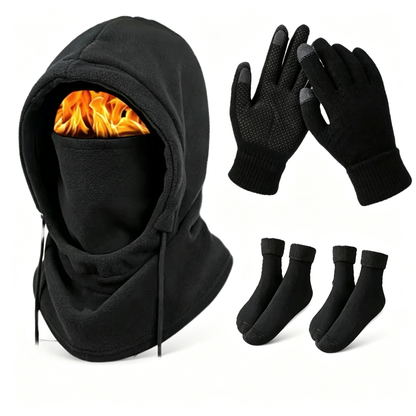 Unisex Adult Solid Color Winter Warm Sports Gear Set