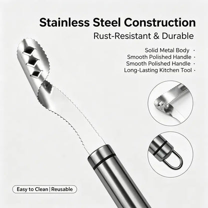 Stainless Steel Pepper Corer Seed Remover Tool, For Multi Vegetable-2 Pack
