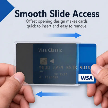 Anti-Spy Privacy Card Sleeve, Protective Card Holder with Privacy Film-10 Pcs