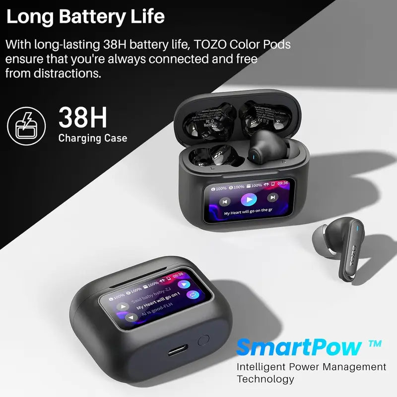 Wireless Bluetooth Headphones - Touchscreen ANC HiFi Sound Quality Headphones