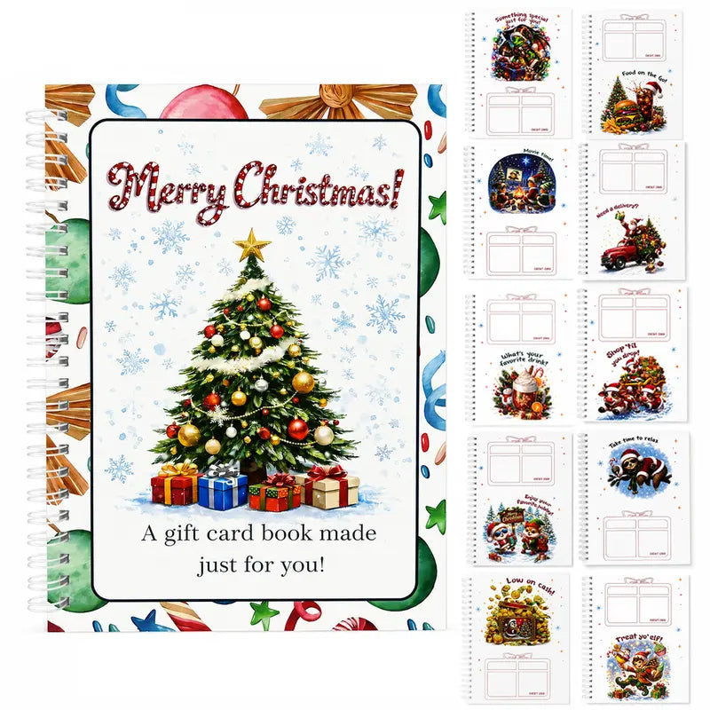 Christmas Gift Card Book-DIY Spiral-Bound Holder Book