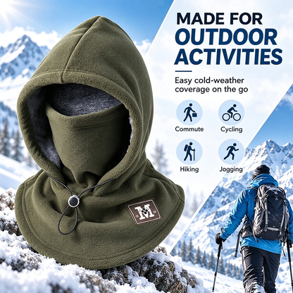 One-piece Extra-Thick Flannel Warm Mask Hat