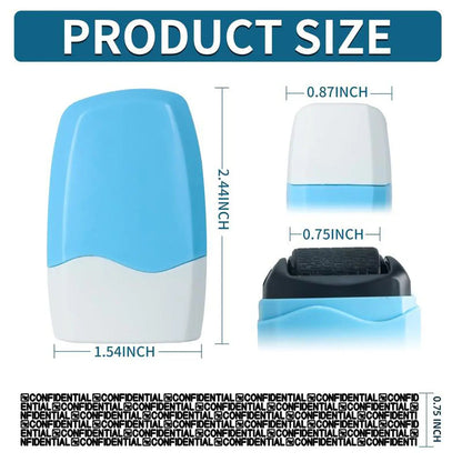 Identity Theft Protection Roller Stamp for Hiding Sensitive Information