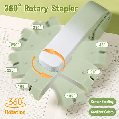 Rotating Swing Arm Stapler - 360 Degree Long Reach Stapler
