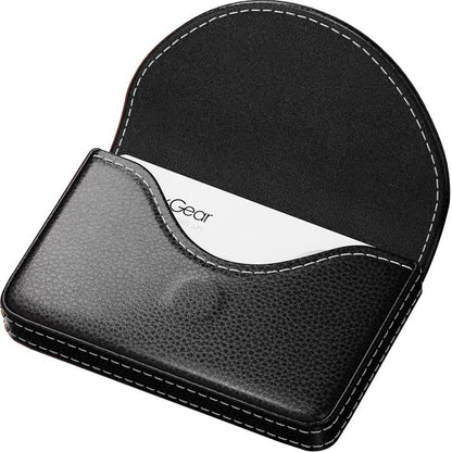 PU Leather Business Card Holder Case - Slim Stylish Portable Carrier