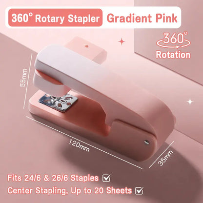 Rotating Swing Arm Stapler - 360 Degree Long Reach Stapler