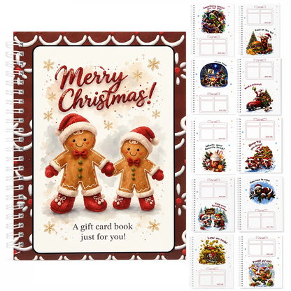 Christmas Gift Card Book-DIY Spiral-Bound Holder Book