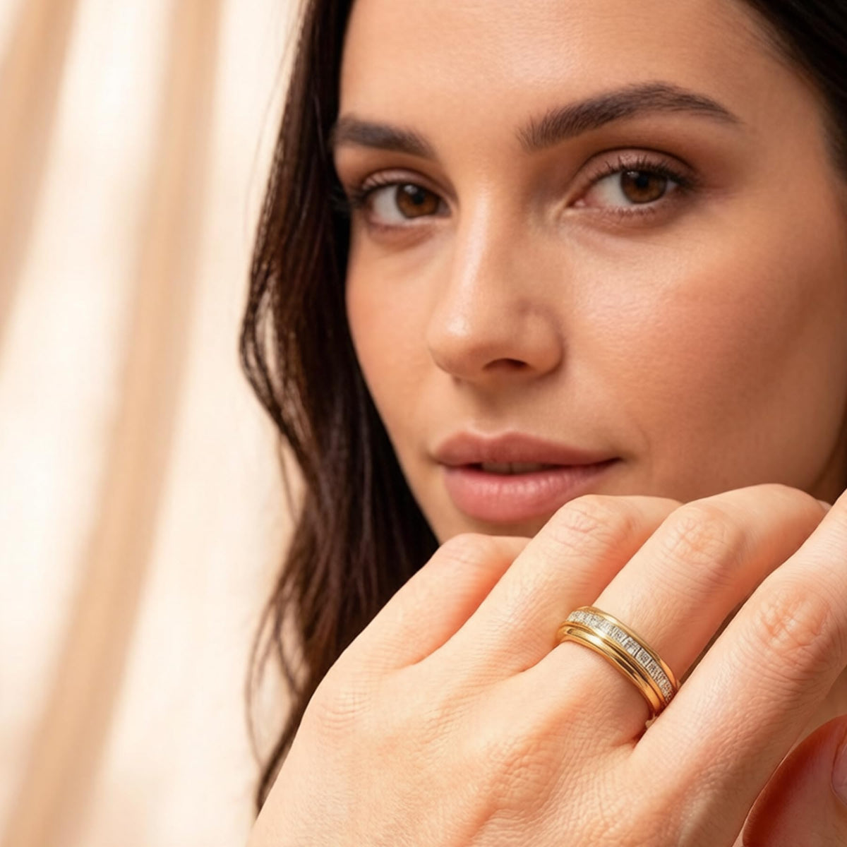Titanium Fidget Rings for Women Anxiety Relasing