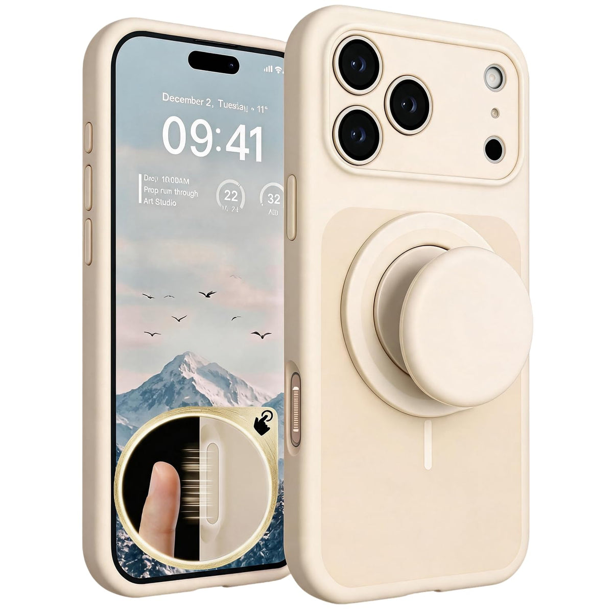 Silicone Case for iPhone with Grip Stand