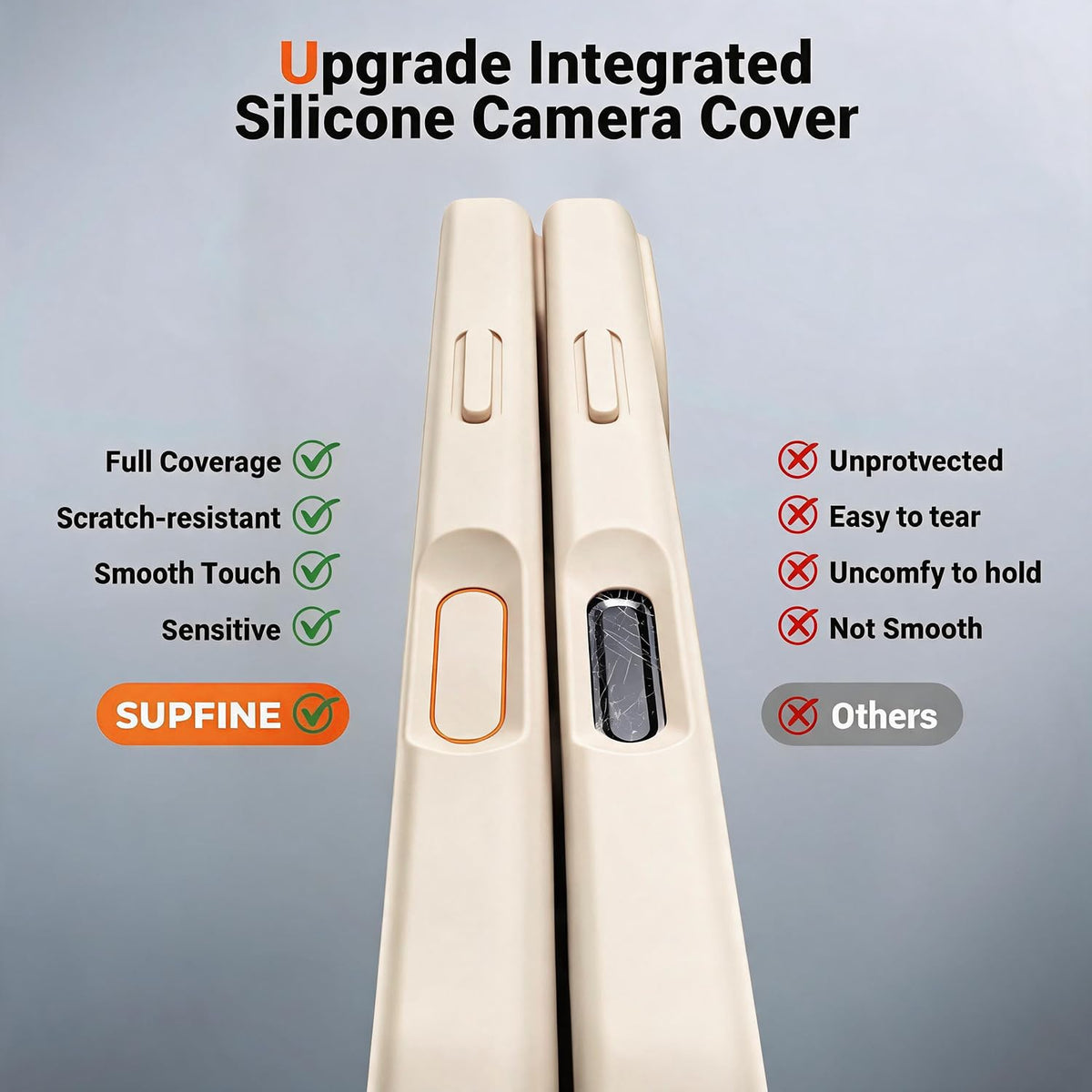 Silicone Case for iPhone with Grip Stand